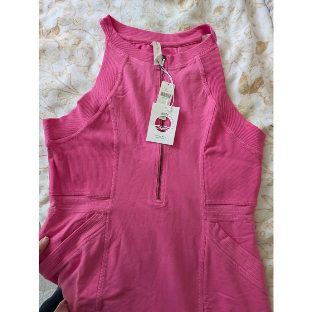 BNWT, Anthropologie (Practice by Anthro) Front-Zip Utility Mini Dress, size L - Picture 4 of 10